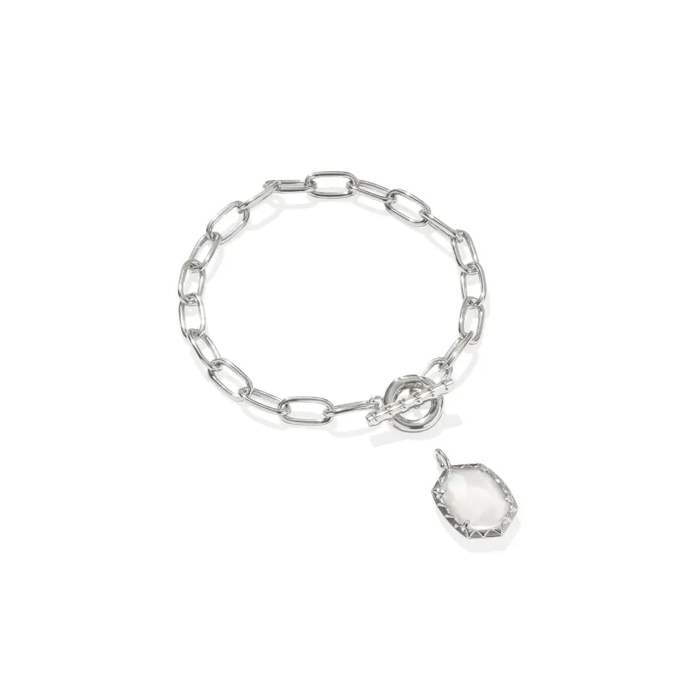 Kendra Scott Daphne Silver Toggle Bracelet, Mother of Pearl