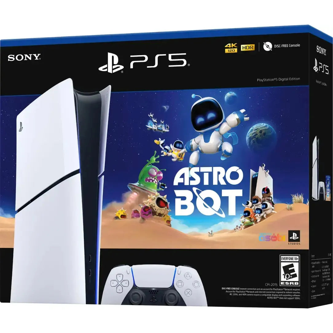 Sony PlayStation 5 Slim Console Digital Edition ASTRO BOT Bundle, White