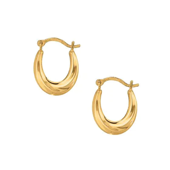 10K Mini Oval Hoop Earrings