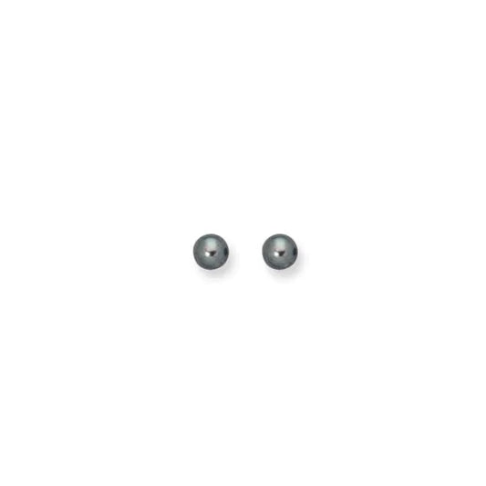 14k Gold 7mm Black Pearl Stud Earrings