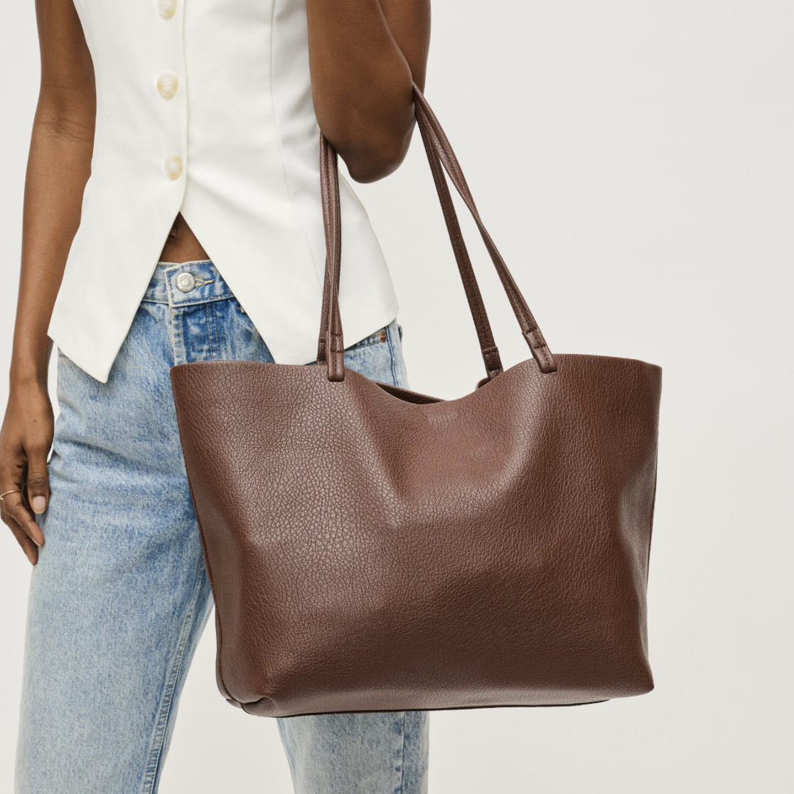 Alma Tote & Pouch Set, Chocolate