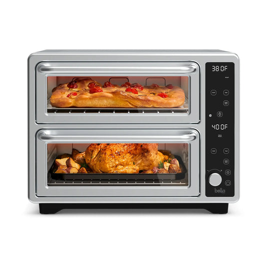 Bella PRO DoubleUp Oven with Probe Thermometer, Stainless Steel