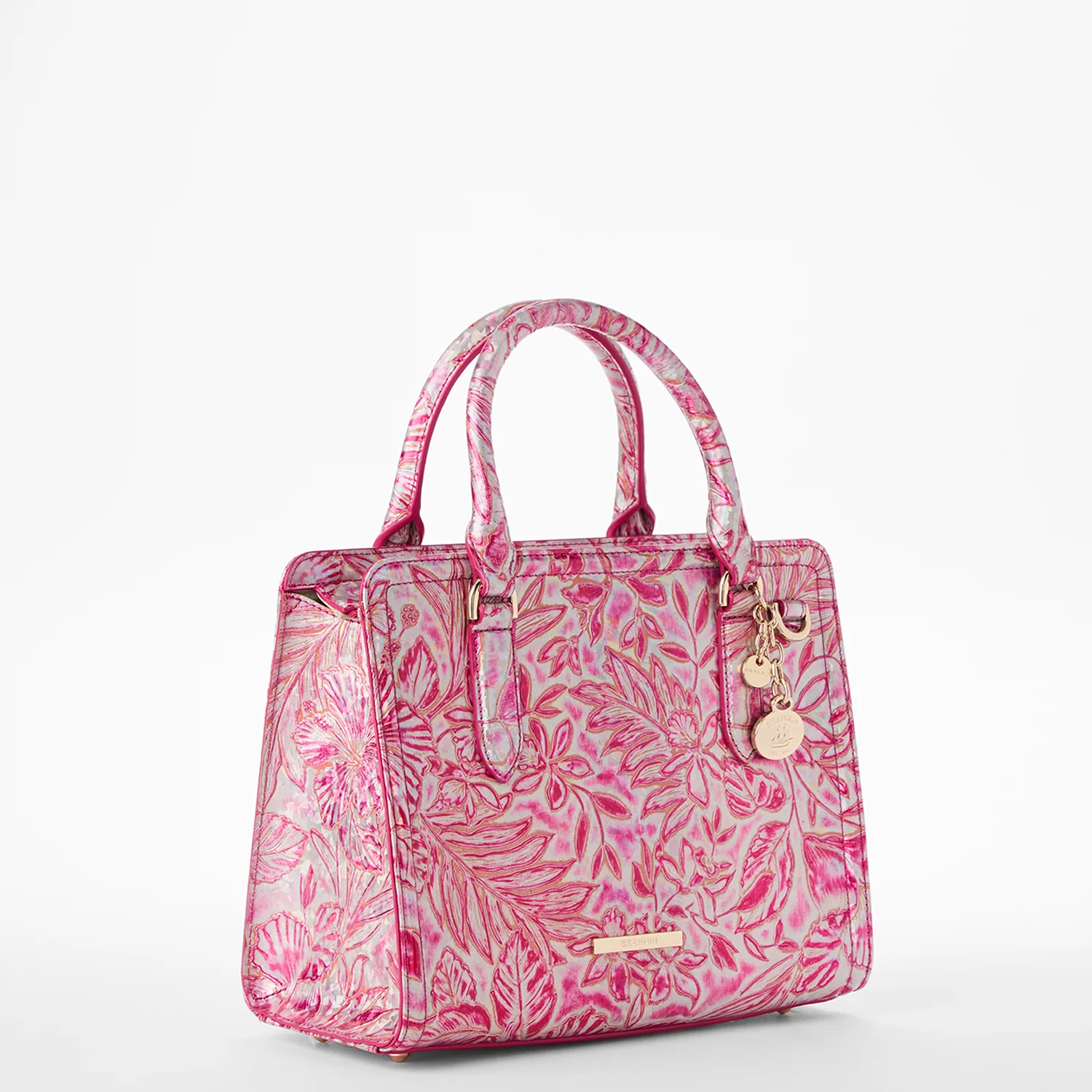 Brahmin Lokelani Collection Cami Satchel, Coral Snapdragon