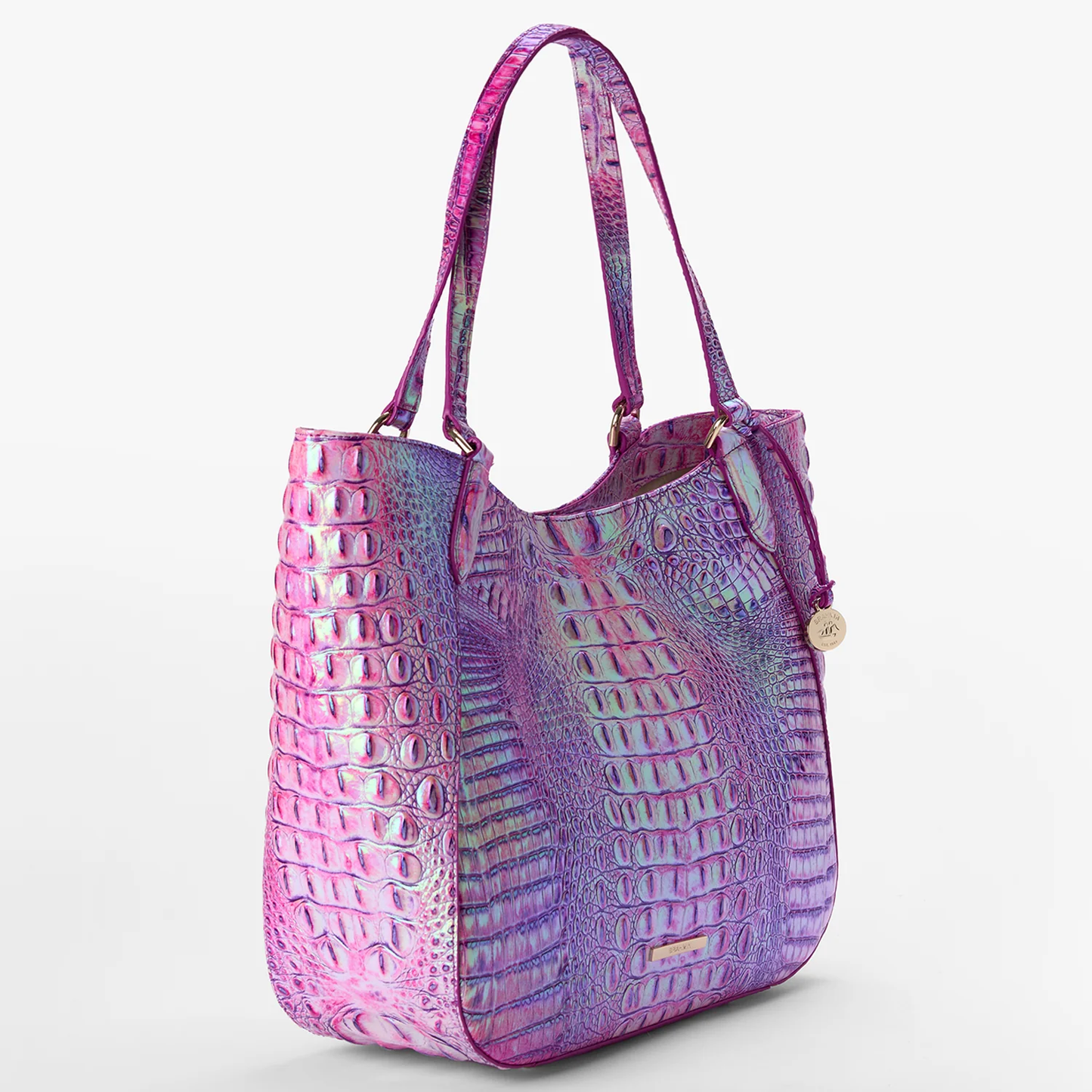 Brahmin Melbourne Collection Aliza Tote Bag, Purple Iris