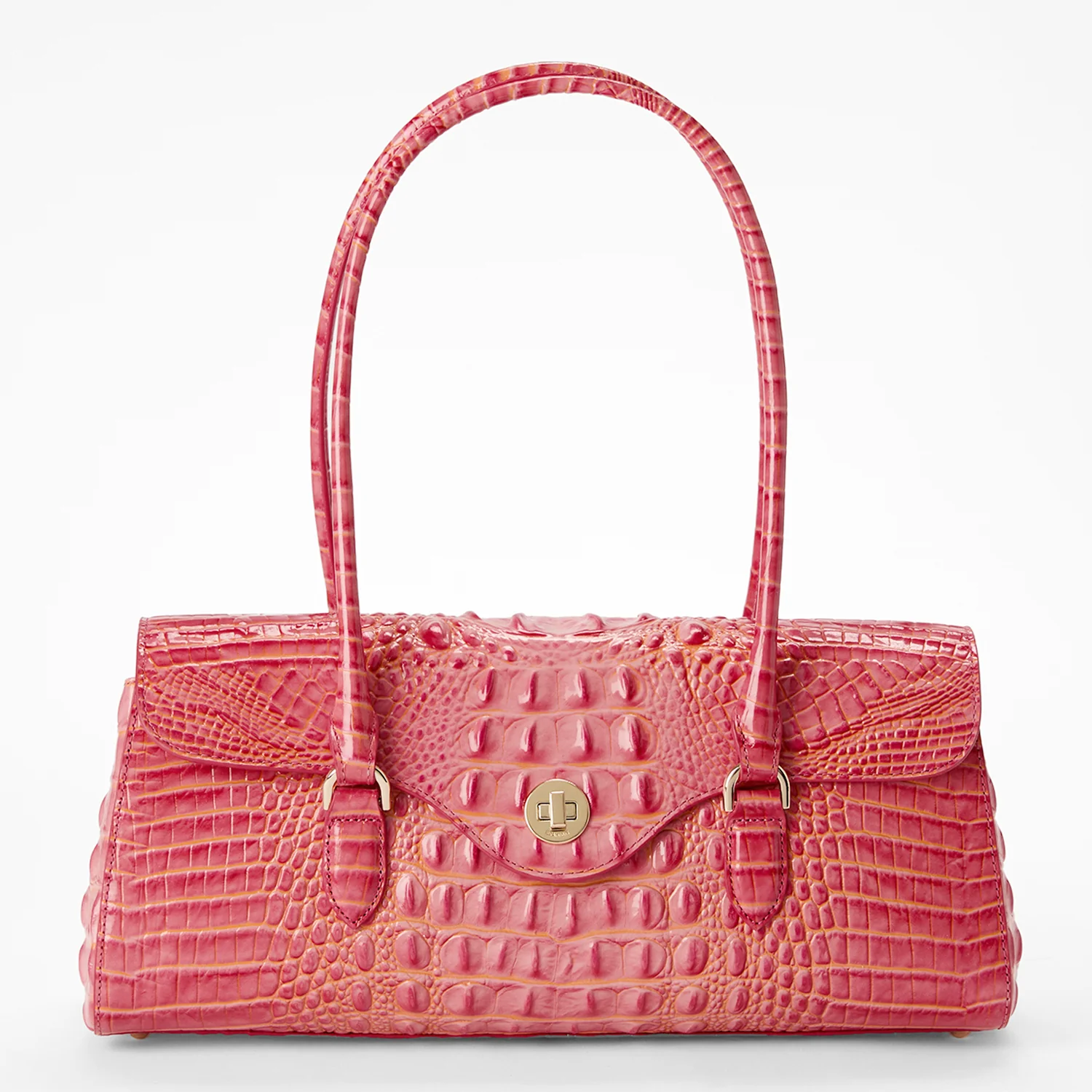 Brahmin Melbourne Collection Dayan Satchel, Coral Snapdragon