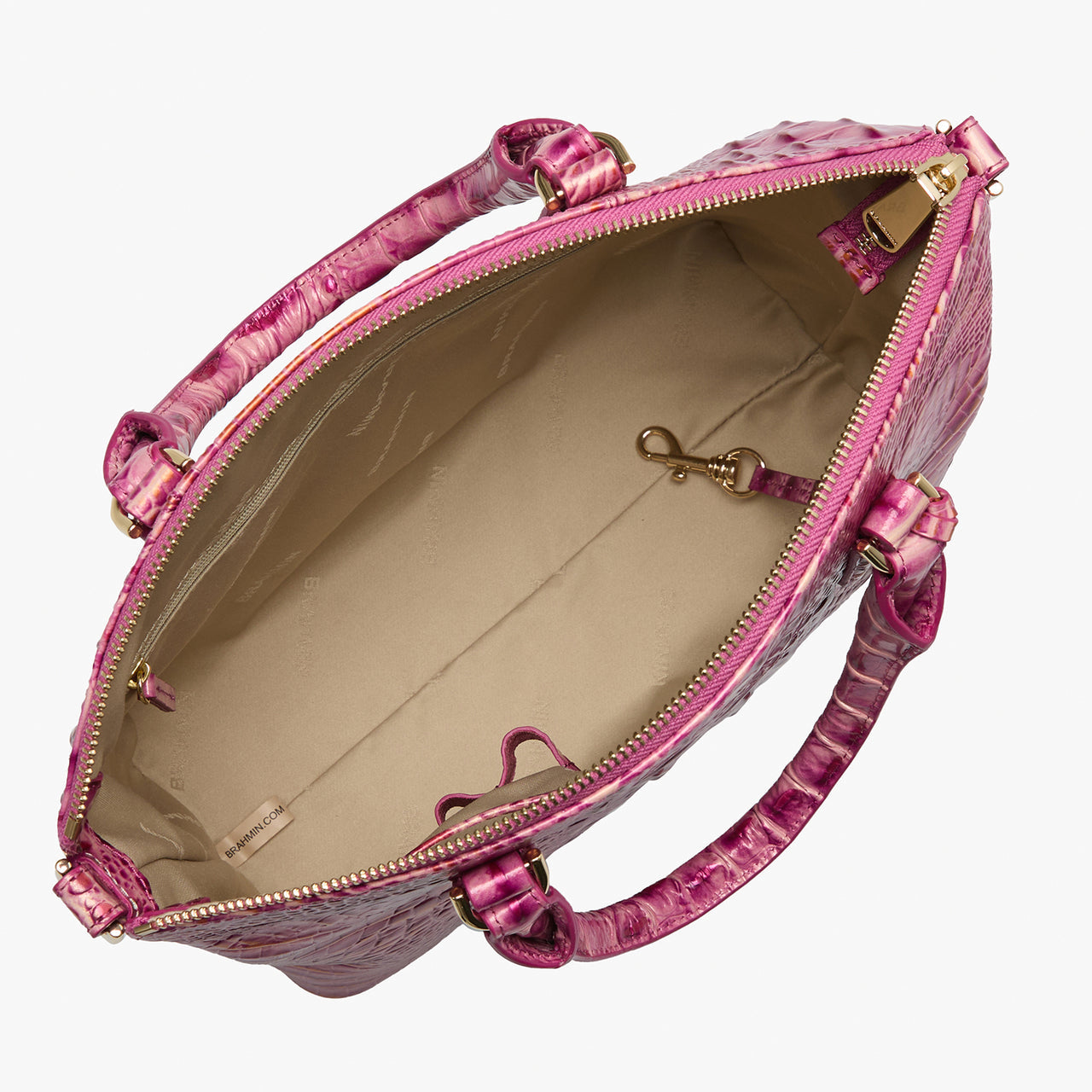 Brahmin Melbourne Collection Duxbury Satchel, Rouge Blush