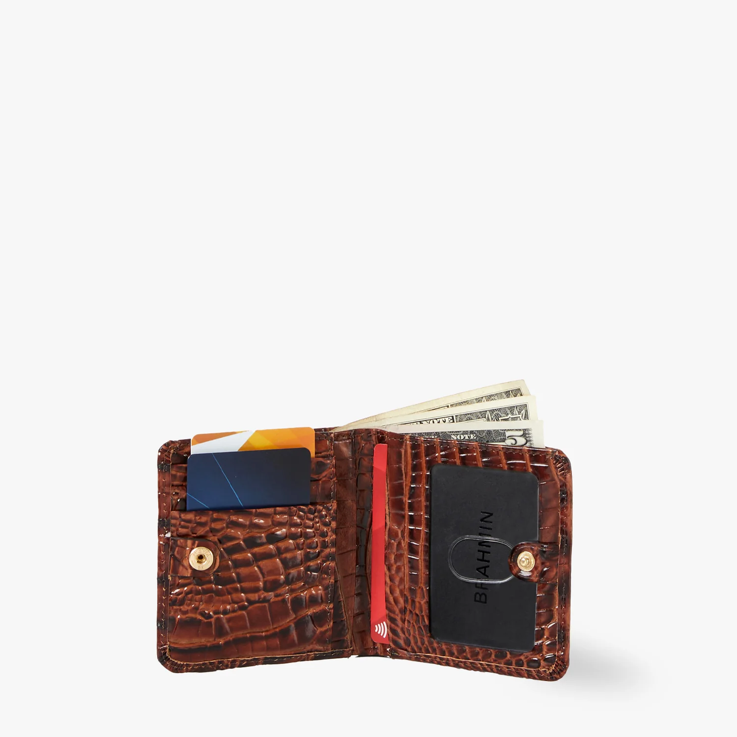 Brahmin Melbourne Collection Jane Wallet, Coral Snapdragon