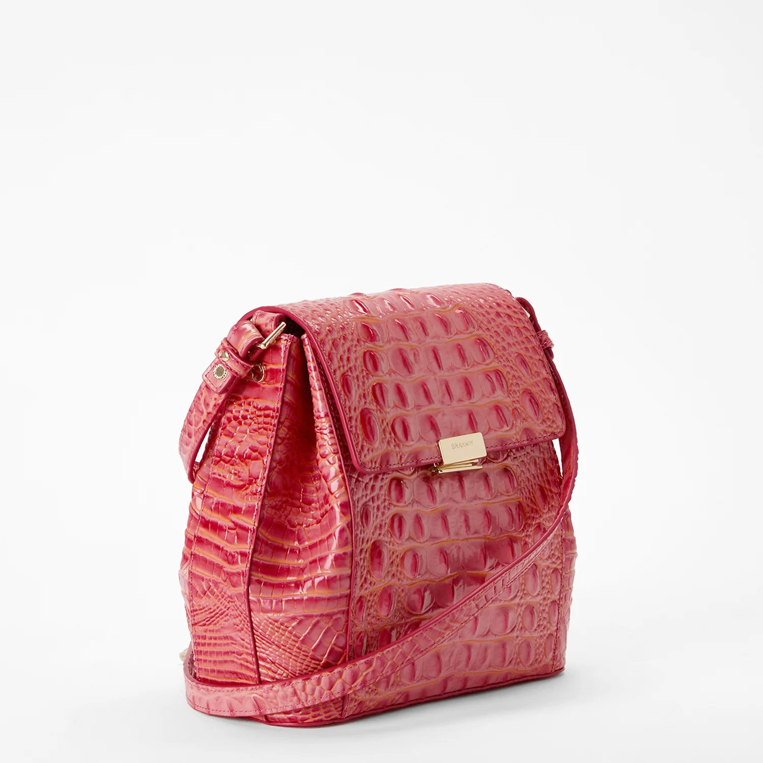 Brahmin Melbourne Collection Margo Crossbody, Coral Snapdragon