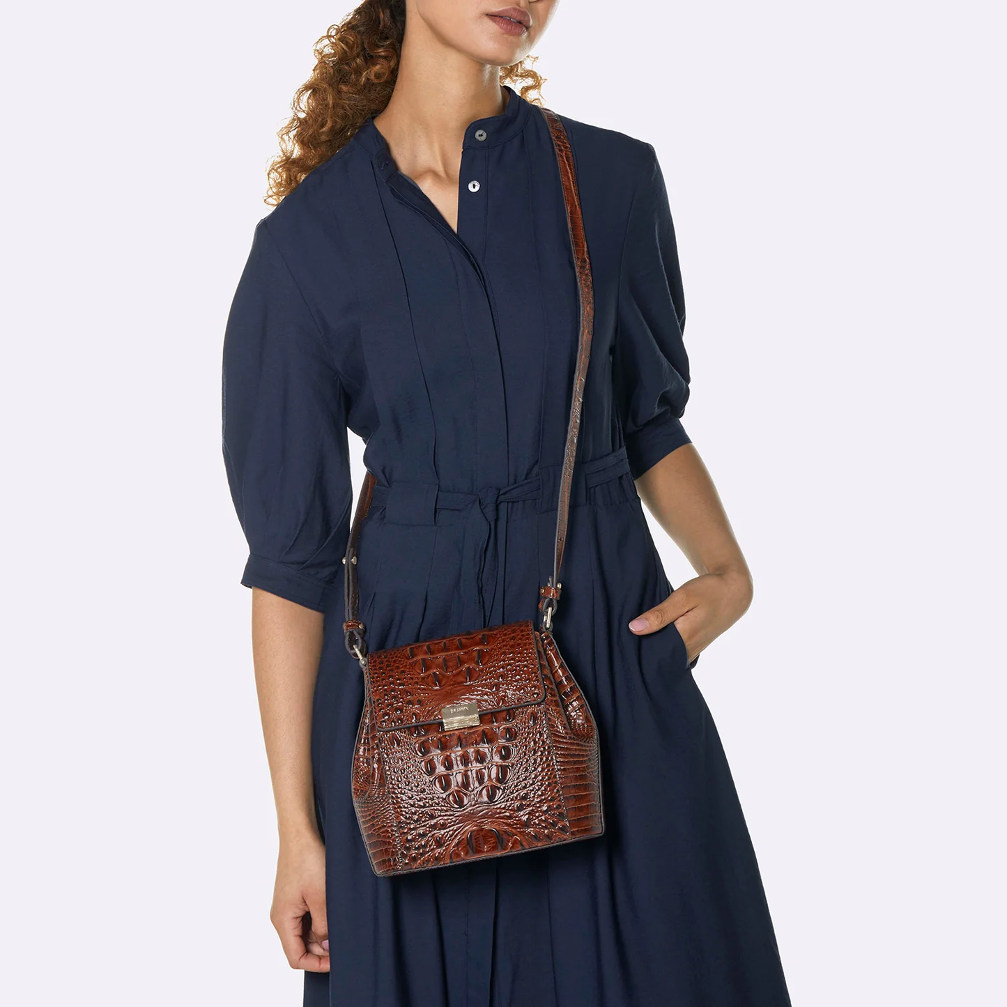 Brahmin Melbourne Collection Margo Crossbody, Mellow Rose