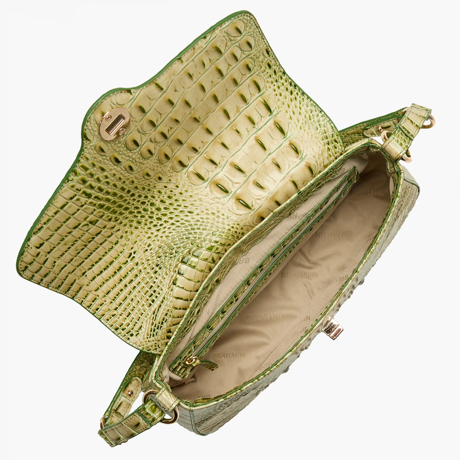 Brahmin Melbourne Collection Neridia Shoulder Bag, Fern