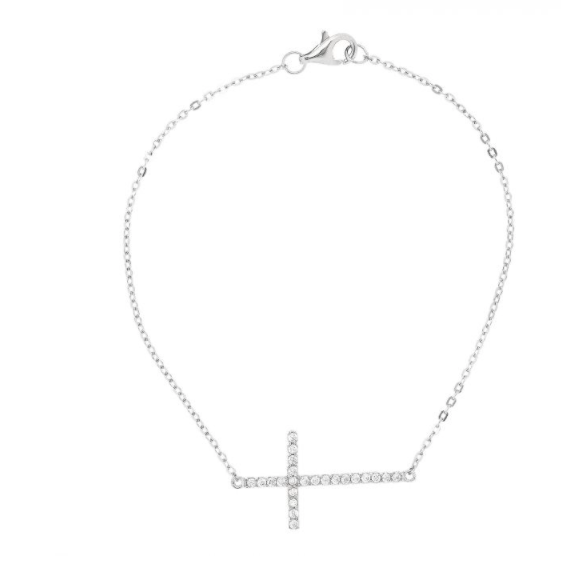 CZ Cross Bracelet