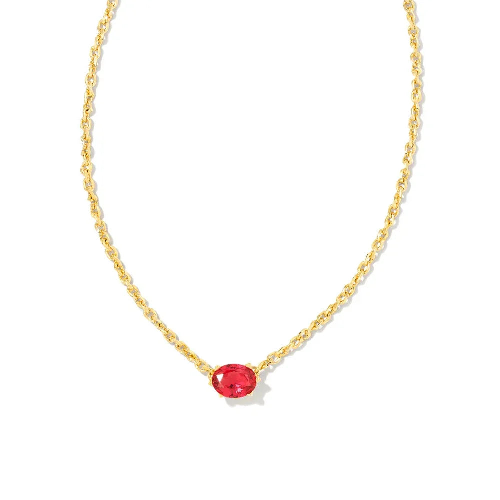 Kendra Scott Cailin Pendant, Red Crystal