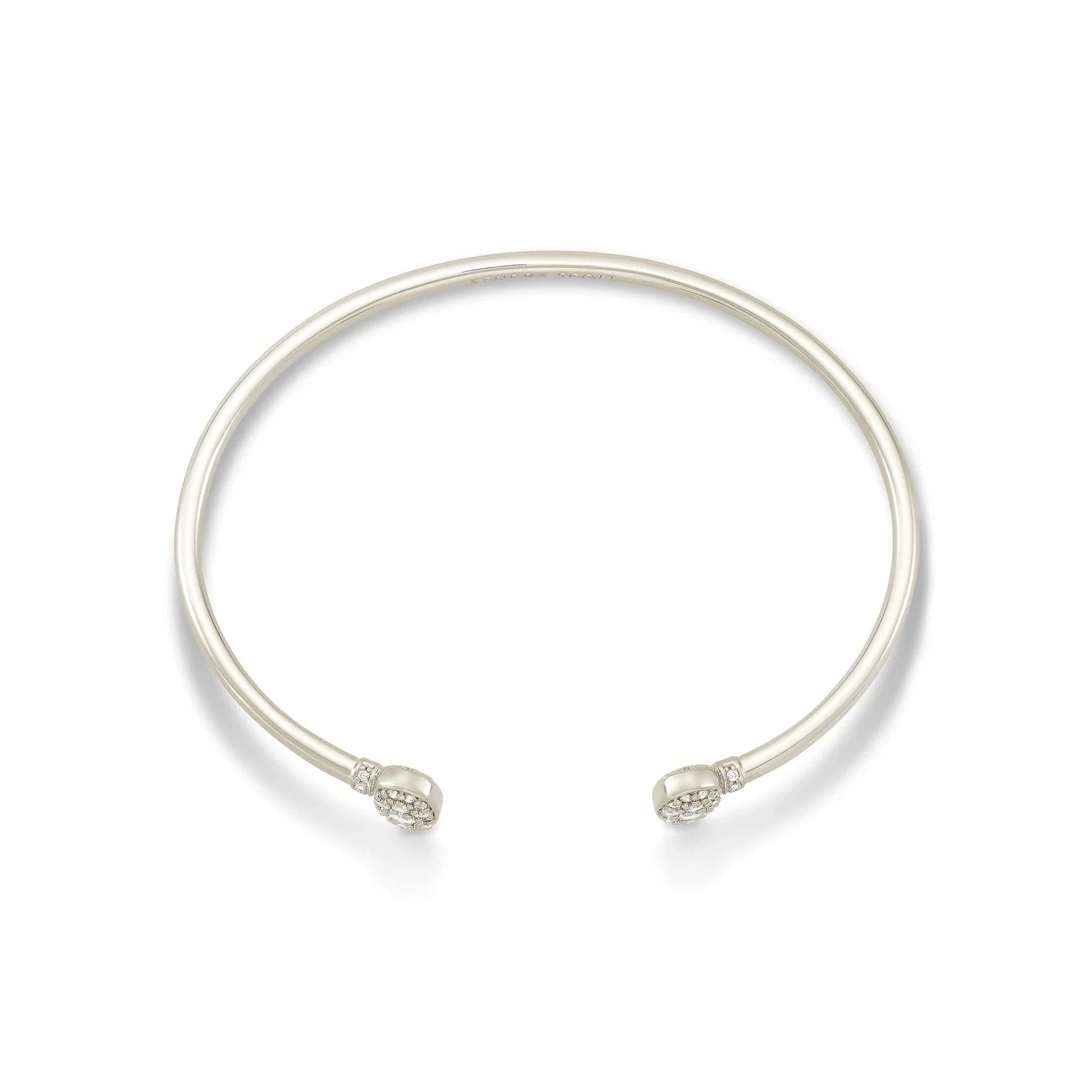 Kendra Scott Grayson White Crystal Cuff Bracelet, Silver