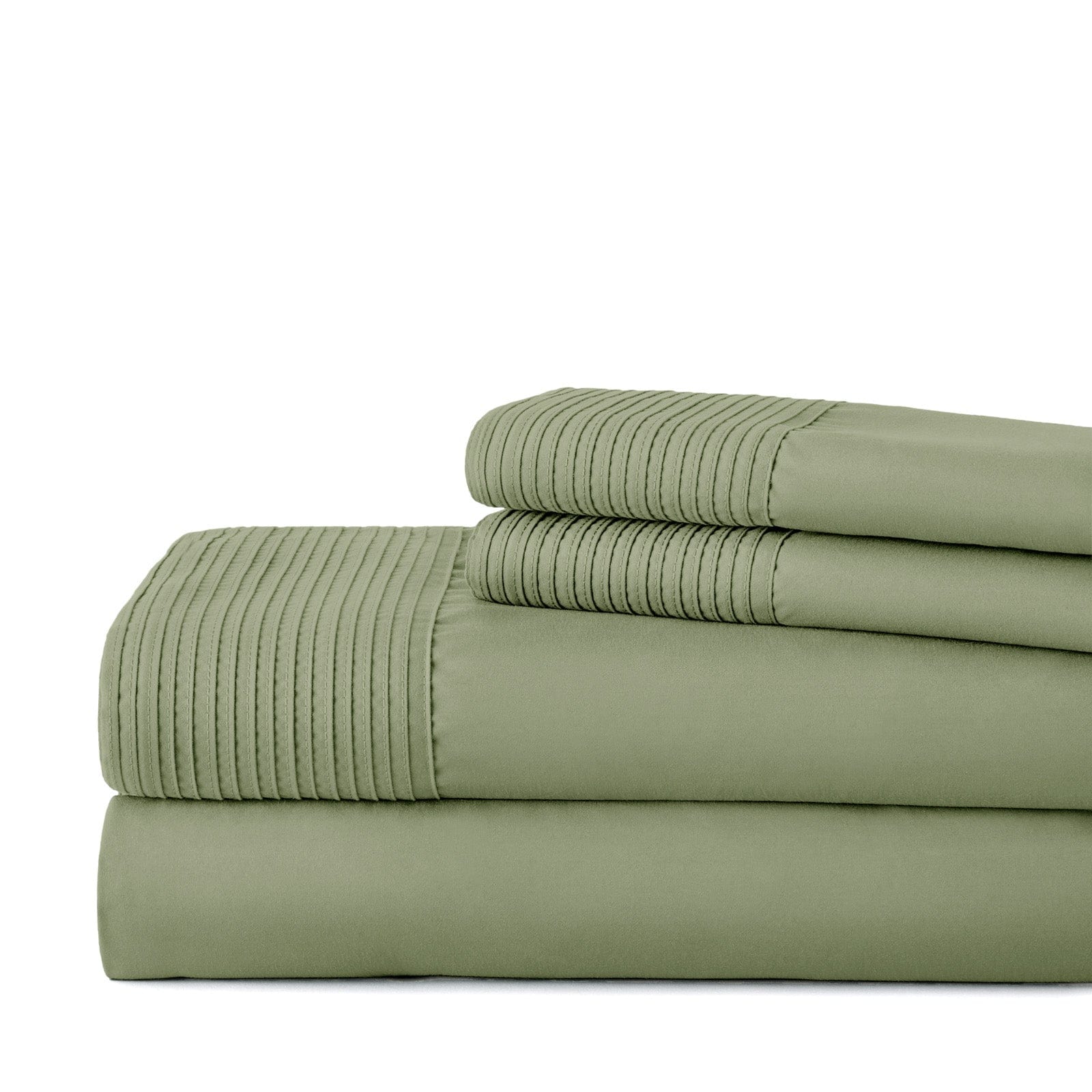 Pintuck Luxe Microfiber 6 Piece Sheet Set, Green