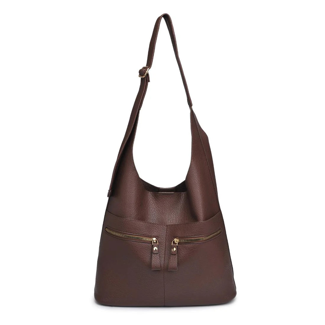 Rhea Hobo & Cosmetic Bag Set, Chocolate