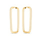 14K Endless Rectangle Hoops