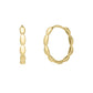 14K Medium Rice Huggie Hoop Earrings