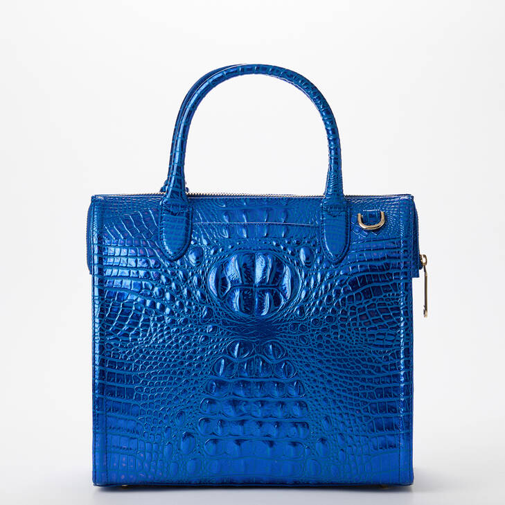 Brahmin Melbourne Collection Caroline Satchel, Cobalt Potion