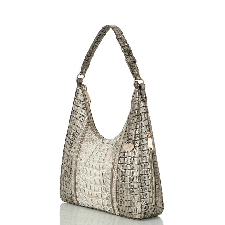 Brahmin Multi-Texture Collection Tabitha Shoulder Bag, Fairest Grey Breakwater