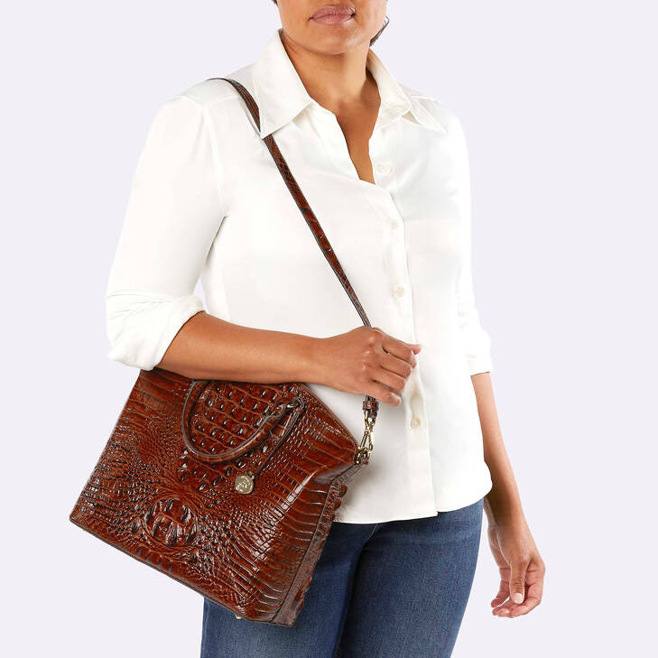 Brahmin Melbourne Collection Duxbury Satchel, Fig Jam