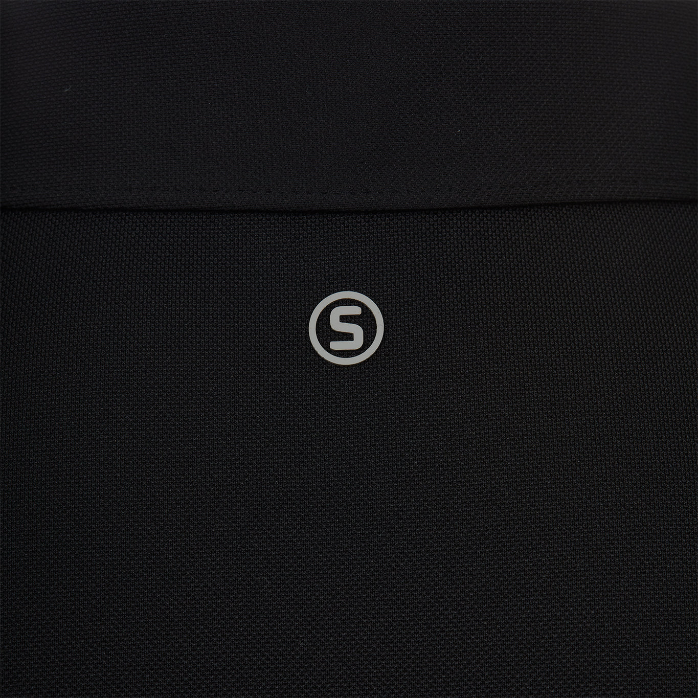 Stitch Solid Pique Polo, Black