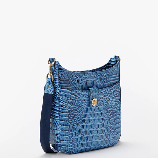 Brahmin Melbourne Collection Leia Crossbody, Blue Serenade