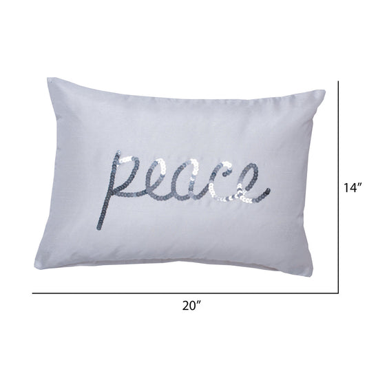 Peace Sequin & Silk Pillow