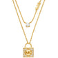 Michael Kors Padlock Multi-Strand Necklace