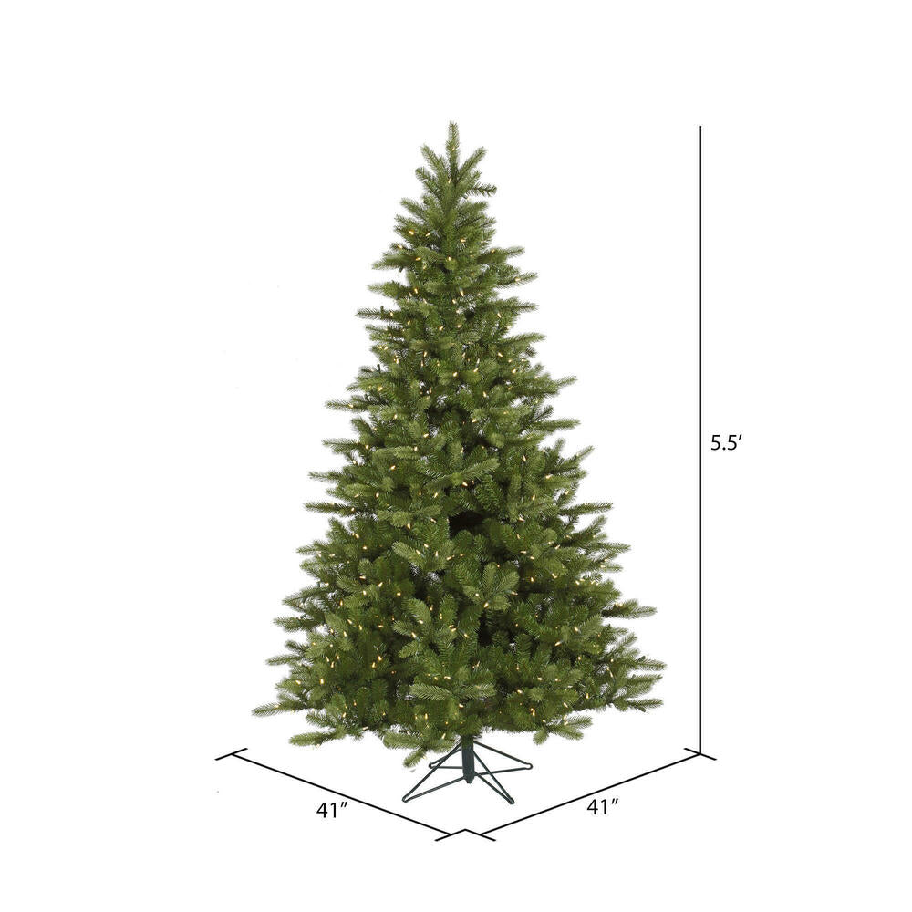 King Spruce Artificial Tree with LED Lights, 5'5"