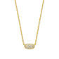 Kendra Scott Grayson White Crystal Pendant Necklace, Gold